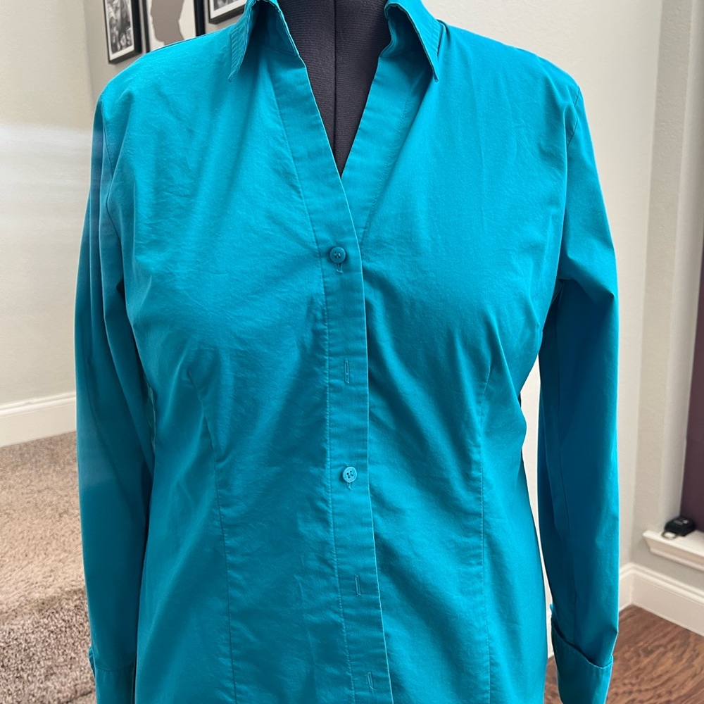 Worthington Turquoise Button-Down Shirt
